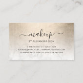 銅エレガント金ゴールド白大理石製化粧アーティスト ロイヤリティカード (裏面)