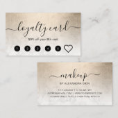 銅エレガント金ゴールド白大理石製化粧アーティスト ロイヤリティカード (正面/裏面)