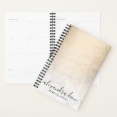 銅エレガント金ゴールド白大理石 プランナー手帳 (ディスプレー)