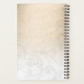 銅エレガント金ゴールド白大理石 プランナー手帳 (裏面)