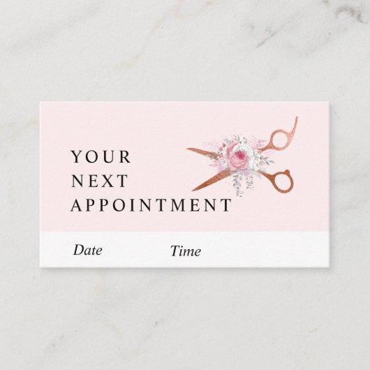 銅エレガント金ゴールド 予約カード (正面)