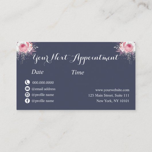 銅エレガント金ゴールド 予約カード (裏面)