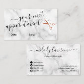 銅エレガント金ゴールド 予約カード (正面/裏面)