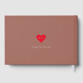 銅エレガント錆バラ金ゴールド結婚記念日 ゲストブック (裏面)