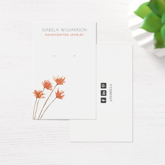 銅オかわいらしレンジイヤリングジュエリーディスプレイカード (デスク)