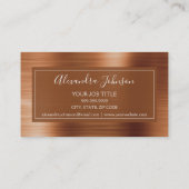 銅オレンジフォイルモダンブラッシュメタル 名刺 (裏面)