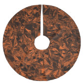 銅オレンジ色のアルミ箔デザイン ブラッシュドポリエステルツリースカート (正面)