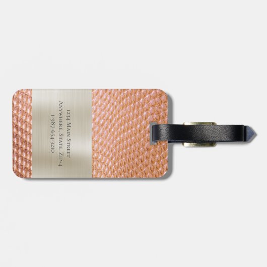 銅カタツムキンデジタルレザーメタルモノグラム ラゲッジタグ (裏面横)