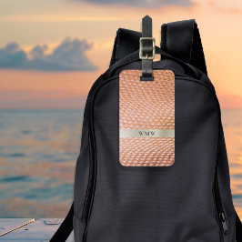 銅カタツムキンデジタルレザーメタルモノグラム ラゲッジタグ