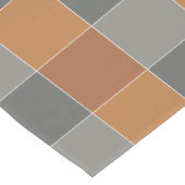 銅キャラメルとグレーの正方形 ミディアムテーブルランナー (コーナー)