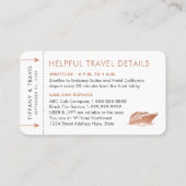 銅クルーズボーディングチケットプレイスエスコートカード プレイスカード (裏面)