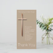 銅クロス悔やみや弔慰ありがとう色2を選択 サンキューカード (スタンド正面)