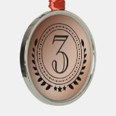 銅グラデーションで銅メダル3位 メタルオーナメント (右)