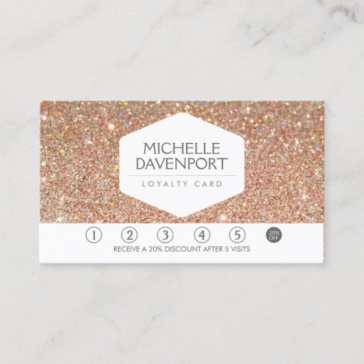 銅グリッターサロンロイヤリティカード ロイヤリティカード (正面)