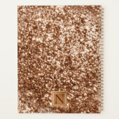 銅グリッターモノグラムきらきら光る名Glam プランナー手帳 (裏面)