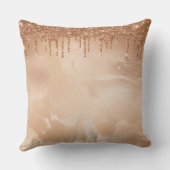 銅グリッター雨オン赤面銅金属大理石 クッション (裏面)