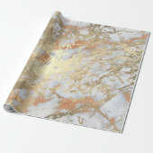 銅グレーフォキエバラ金ゴールド大理石光沢のある金属 ラッピングペーパー (アンロールド)