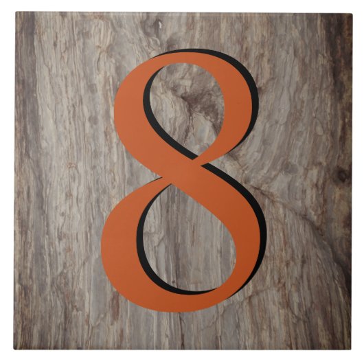 銅グローハウス番号タイル8グレーストーン タイル (正面)