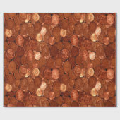 銅コイン包装紙 ラッピングペーパー (フラット)