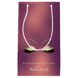 銅ゴールドグリッターメイクアップラッシュズ美しいブランドン スモールペーパーバッグ