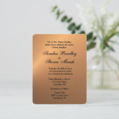 銅シャイン結婚式招待状 招待状 (スタンド正面)