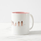 銅シンプルの鳥をワイヤーにフェイク乗せた白いマグカップ ツートーンマグカップ (正面右)