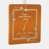 銅ジェム&グリッター結婚7周年 セラミックオーナメント (右)
