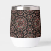 銅スタイリッシュ&バラ金ゴールドマンダラドットアートデザイン (背面)