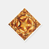 銅スターフェイクゴルフフォイル文字メリークリスマス スタンダードカクテルナプキン (角)