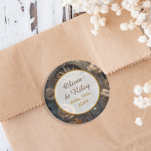 銅スチームパンクユニーク結婚ズ ラウンドシール