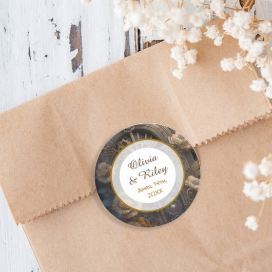 銅スチームパンクユニーク結婚ズ ラウンドシール