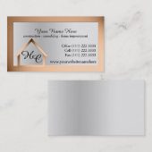 銅スチールハウス建物ウィズモノグラム 名刺 (正面/裏面)