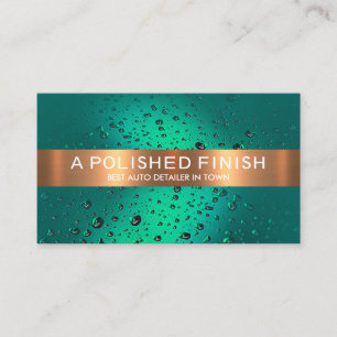 銅ストライプのウォータードロップオートカー 名刺