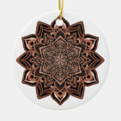 銅スノーフレーク・オン・セラミックオーナメント セラミックオーナメント (正面)