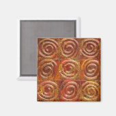 銅スパイラルタイル マグネット (正面/裏面)