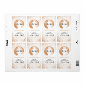 銅スプレーウェディングレセプションテーブルアクセサリー ラベル (フルシート)