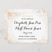 銅スプレー結婚のコレクションは日付を保存 案内ポストカード (正面/裏面)