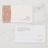 銅セクフェイクインサロン紹介顧客ロイヤリティ 紹介カード (正面/裏面)