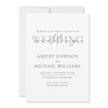 銅タイポグラフィハンドレタータードウォーター結婚カラー