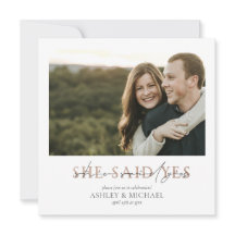 銅タイポグラフィ彼女はYesスクエア婚約