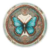 銅ターコイズフレーミングモス セラミックノブ (正面)