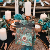 銅ターコイズフローラルパターン フェイバーボックス