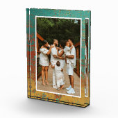 銅ターコイズブルーオレンジブラウンテクスチャ フォトブロック (右)