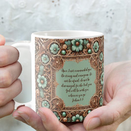 銅ターコイズFillagyフレームのカスタマイズ コーヒーマグカップ