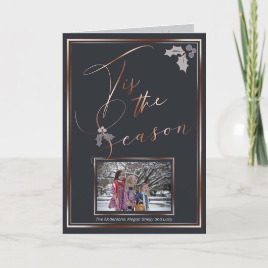 銅ダスティブルーあなたの写真のシーズン カード (正面)