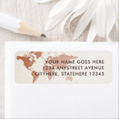 銅テラコッタタンワールドマップ差出人住所 ラベル (インサイチュ)