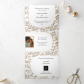 銅トイル、3倍結婚の 三つ折りカード (内部)