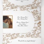 銅トイル、3倍結婚の 三つ折りカード (内部中)