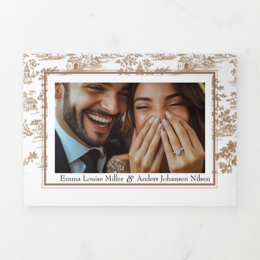 銅トイル、3倍結婚の 三つ折りカード (カバー)