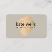 銅トロピカルリーフインテリアデコレータ 名刺 (正面)